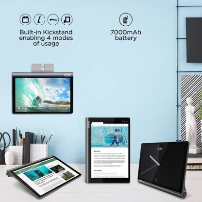 Lenovo Yoga Smart Tab with Google Assistant 4 GB RAM 64 GB ROM 10.1 inch with Wi-Fi+4G Tablet