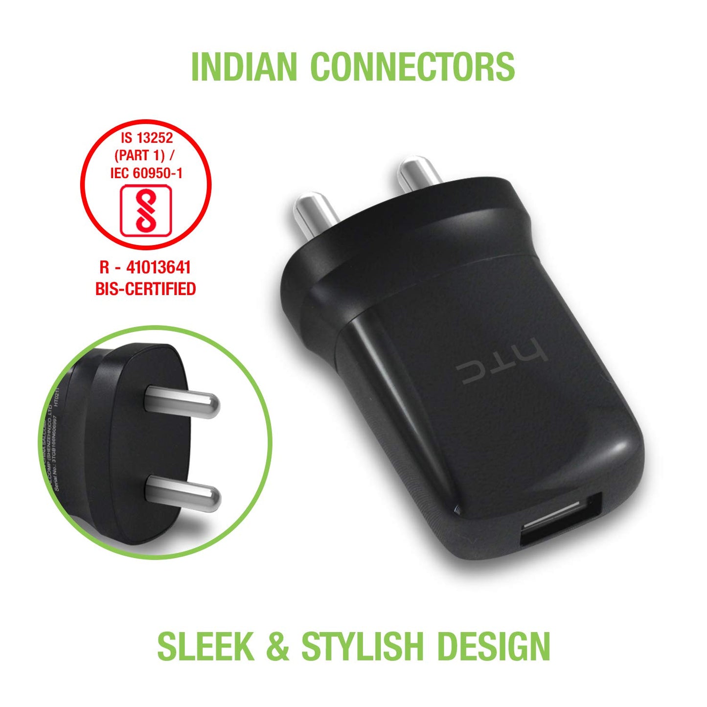 HTC E250 USB Wall Charger for All iPhone, Android, Smart Phones & Tabs