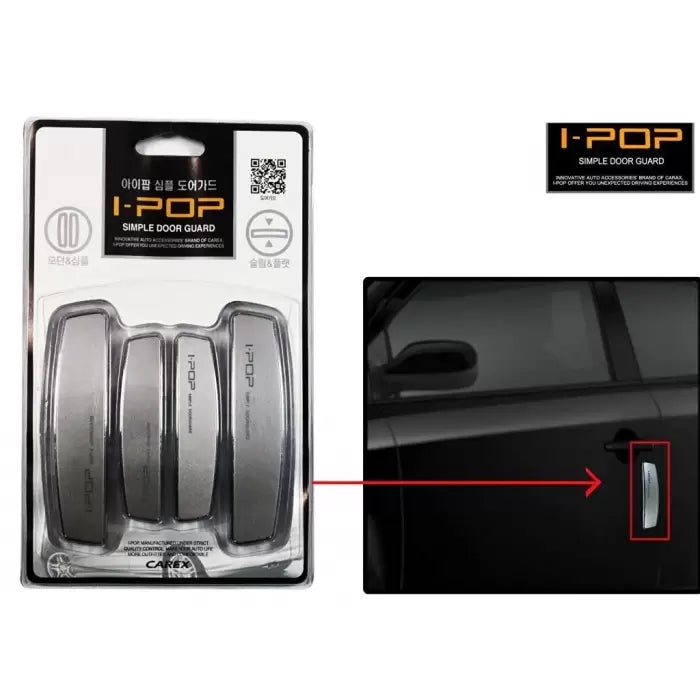 Carex I-POP Orignal Universal Car Door Guard Scratch Protector Black, Silver & White - (Set of 4)
by I Pop