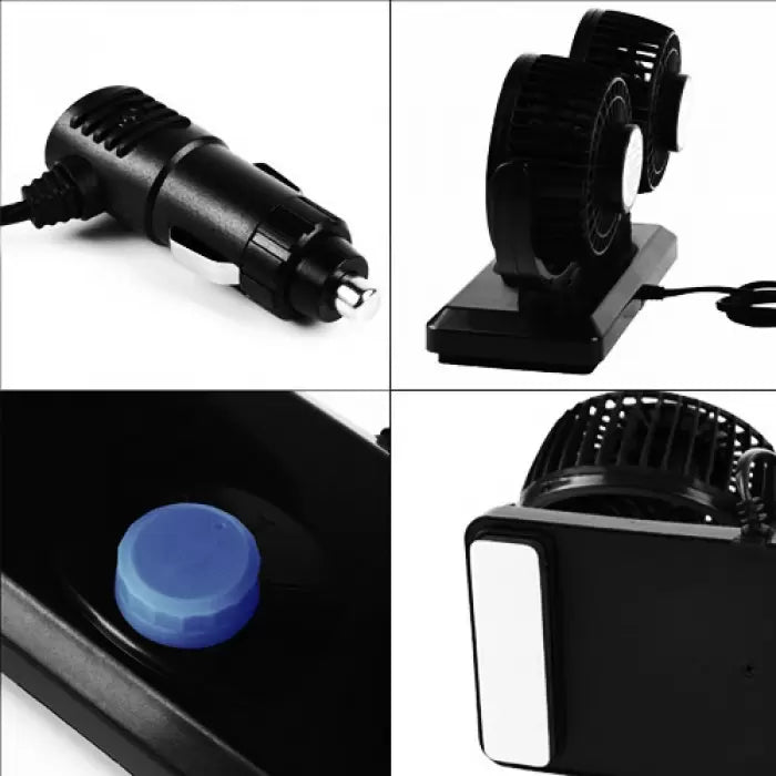 12V All Round Adjustable 360 Degree Rotatable Low Noise Dual Head Car Dashboard Air Cooler Fan By Carhatke
by Carhatke