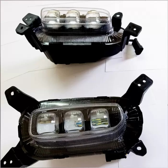 Kia Seltos 2019 Onwards Ice Cube 3 Lense LED Fog Lamp With Matrix Turn Signal - Set of 2Pcs
by Imported