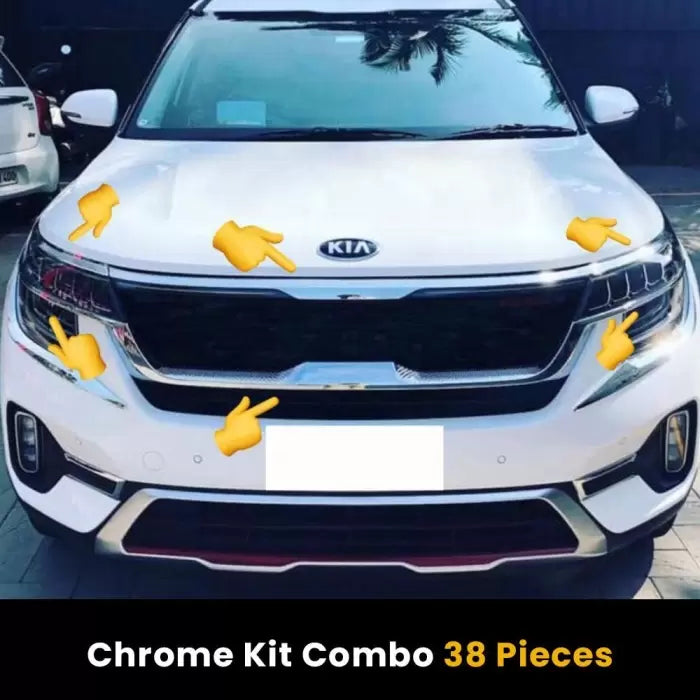 Kia Seltos Exterior Chrome Body Show Kit Combo (Set of 38 Pcs.)
by Imported