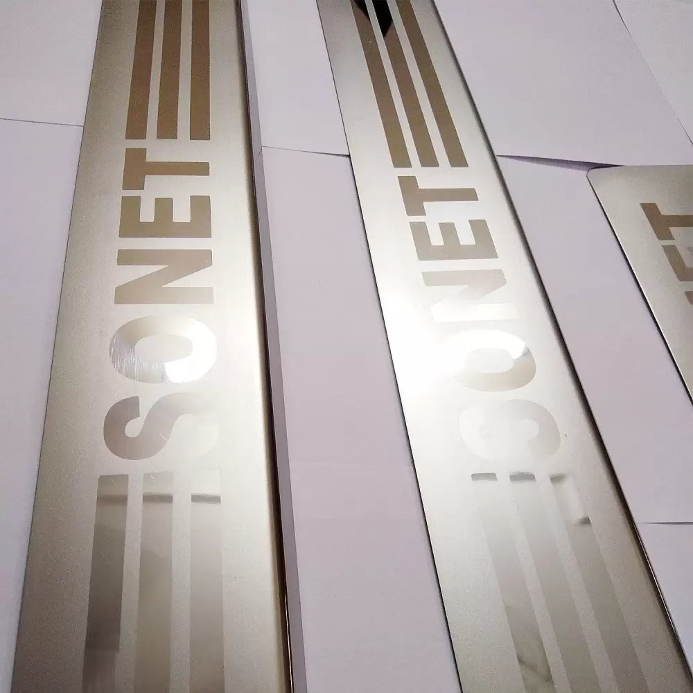 Kia Sonet Stainless Steel Door Scuff Foot Sill Plate Guards (Set of 4 Pcs.)
by Winner