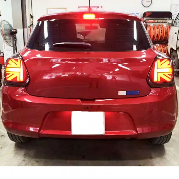 Maruti Suzuki Swift 2018 Onwards Union Jack (Mini Cooper Style) Modified LED Tail lights - Set of 2 Pcs.
by Imported