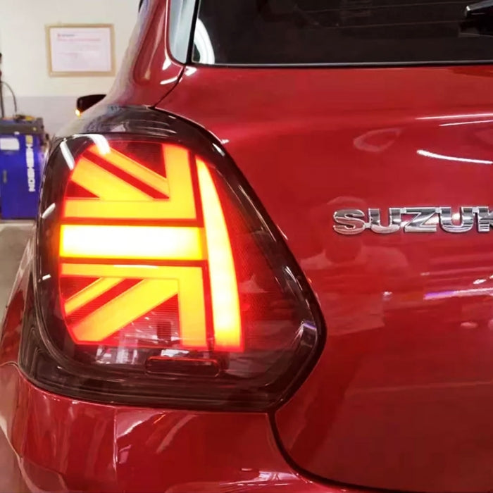 Maruti Suzuki Swift 2018 Onwards Union Jack (Mini Cooper Style) Modified LED Tail lights - Set of 2 Pcs.
by Imported