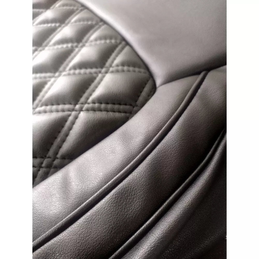 Toyota Corolla PU Leatherate Luxury Car Seat Cover With Pillow and Neck Rest All Black With Bucket Fitting Seat Cover