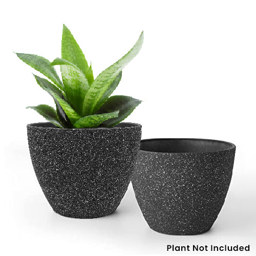 Garden Art Fiber Pot Outdoor,Indoor Decor,Plants Pots for Your Home,Unbreakable,Durable, Kitchen and Table Top Planters,Size 43 x 43 x 33 cm (Stone Finish, GA-40C-038)