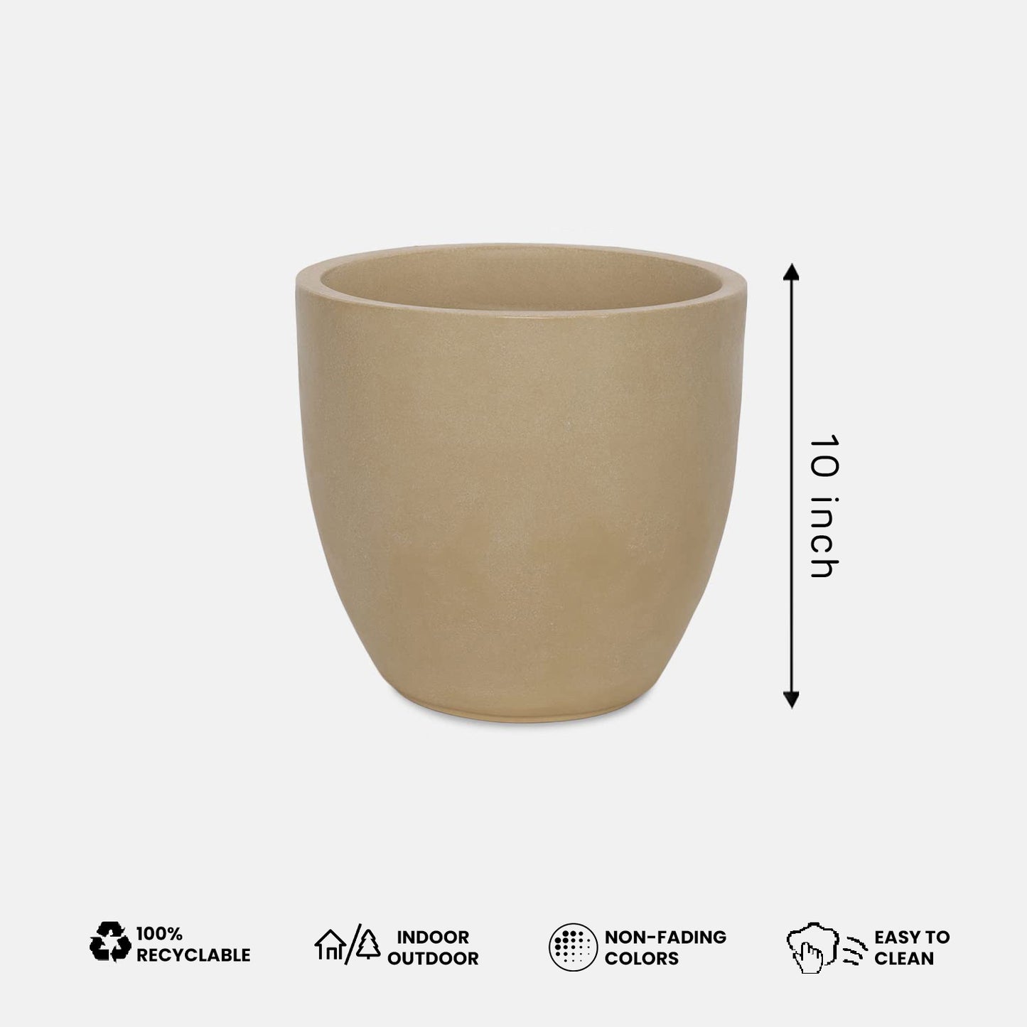 AGC Design Fox B P Cup Round Planter Suitable for Indoor and Outdoor