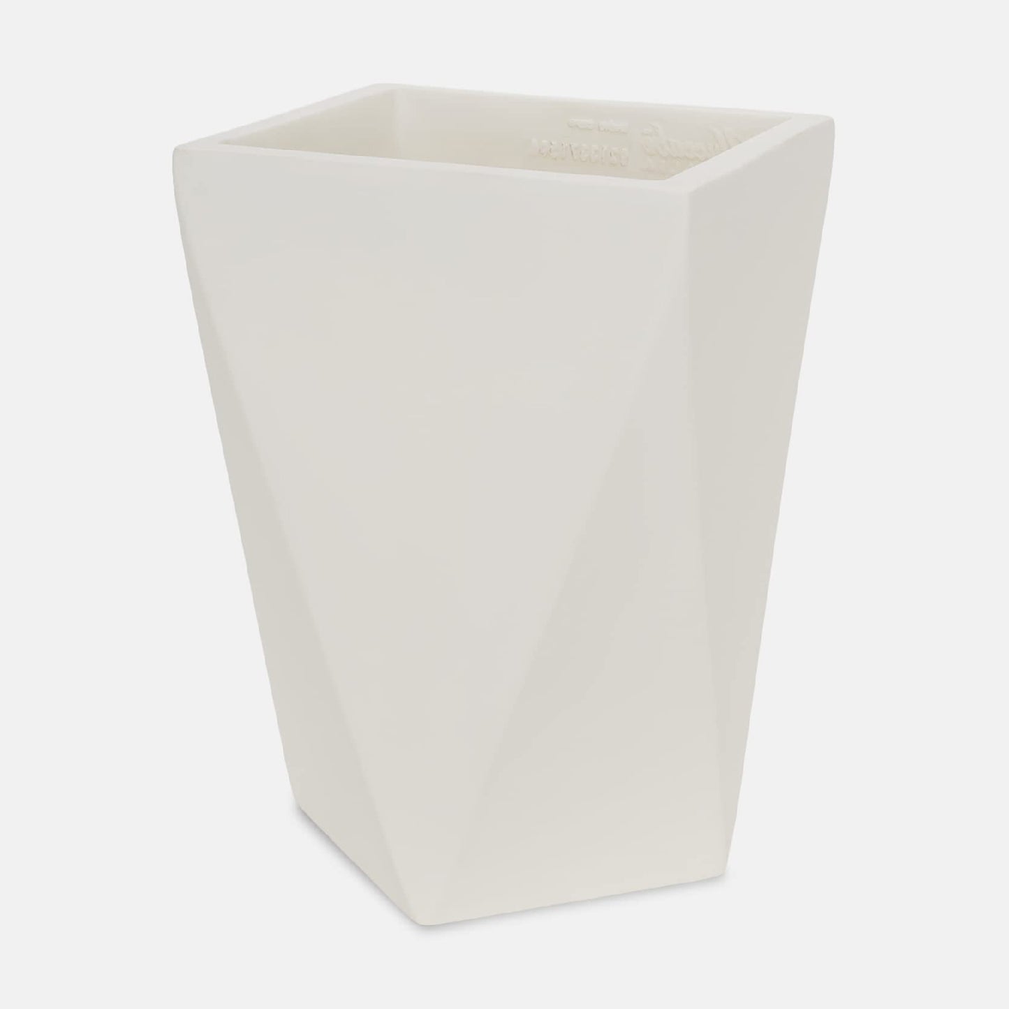 AGC Design Diamond Square Planter (Cream White, 14 Inches)