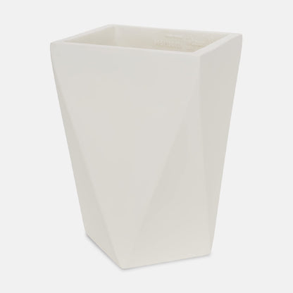 AGC Design Diamond Square Planter (Cream White, 14 Inches)