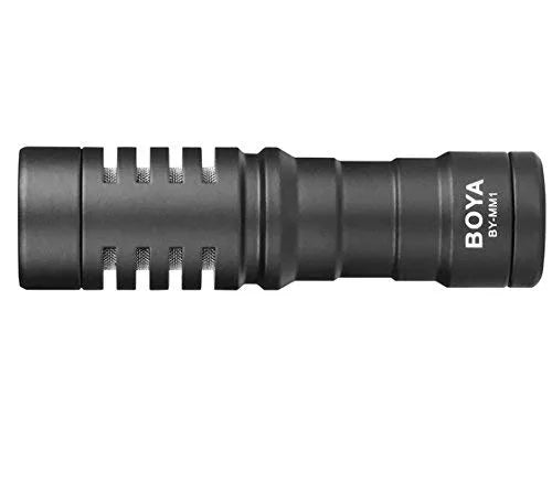 Boya by-MM1 Super-Cardioid Shotgun Microphone with Real Time Monitoring Compatible