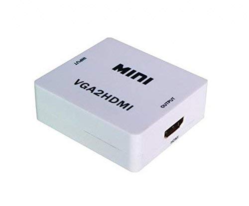 VGA to HDMI, Mini HD 1080P 3.5mm Audio VGA to HDMI HD HDTV Video Converter Box Adapter VGA2HDMI for PC Laptop Dispaly Projector