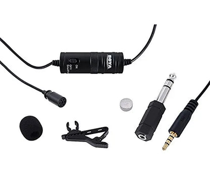 Boya ByM1 Auxiliary Omnidirectional Lavalier Condenser Microphone