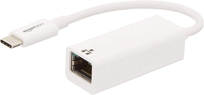 AmazonBasics USB 3.1 Type-C to Ethernet Adapter - White