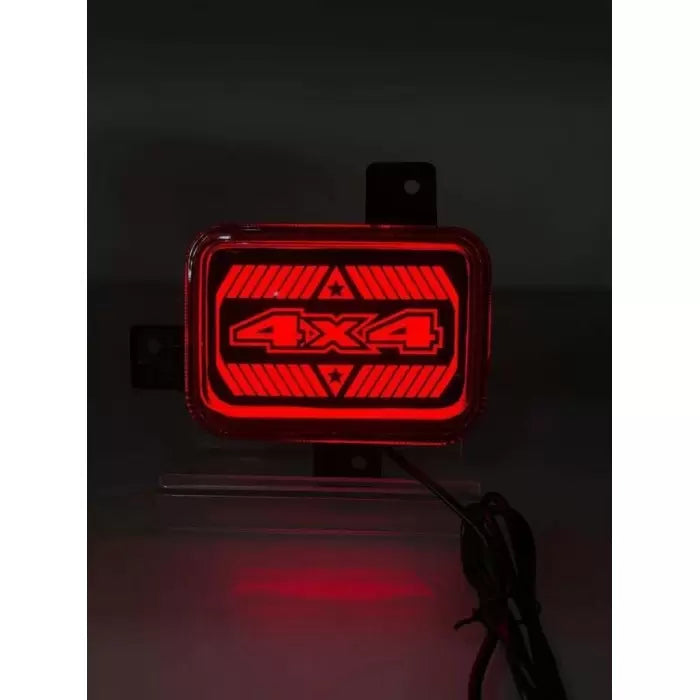 Mahindra Thar 2020 Onward Bumper LED Reflector Lights 4 X 4 Logo With Matrix Moving Style (Set of 2Pcs.)

by Imported