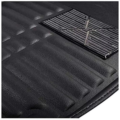 Honda New Amaze 2018 Premium 5D Car Floor Mats (Set of 3, Black)