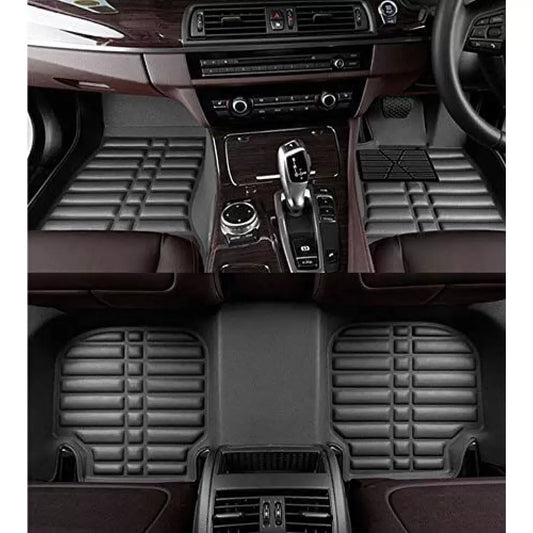 Kia Seltos Premium 5D Car Floor Mats (Set of 3, Black)