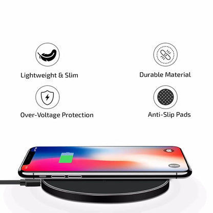 pTron Bullet Wireless WX21 15W Fast Charging Pad with 3A Type-C
