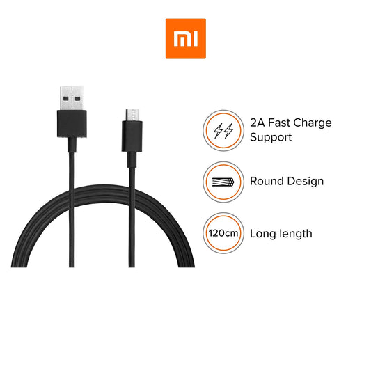 Mi Micro USB Cable (120cm, USB Type A, Black)