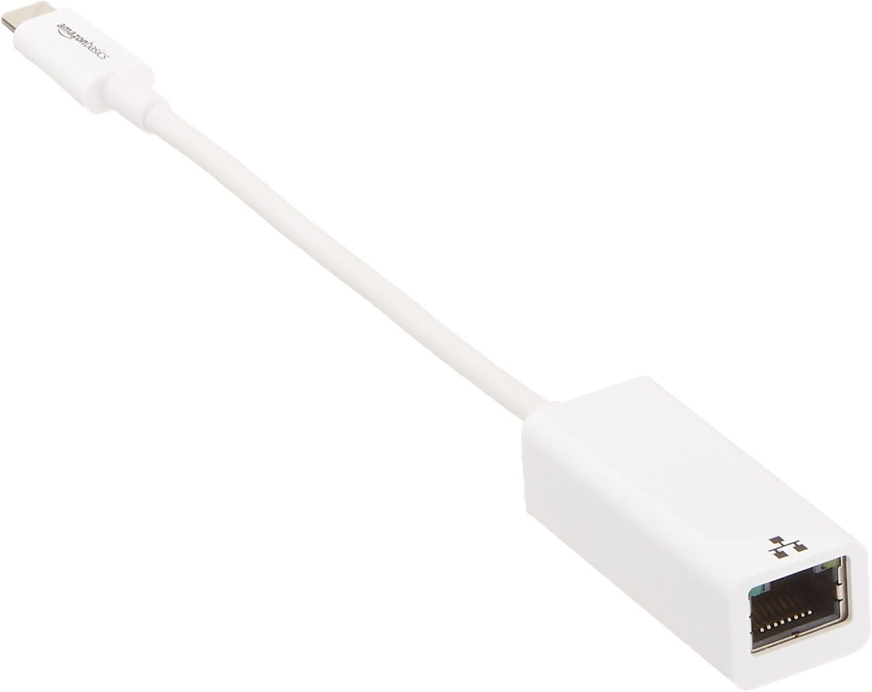 AmazonBasics USB 3.1 Type-C to Ethernet Adapter - White