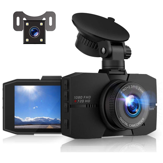 Campark Dash Cam Front and Rear Full HD Dual Dashboard Camera