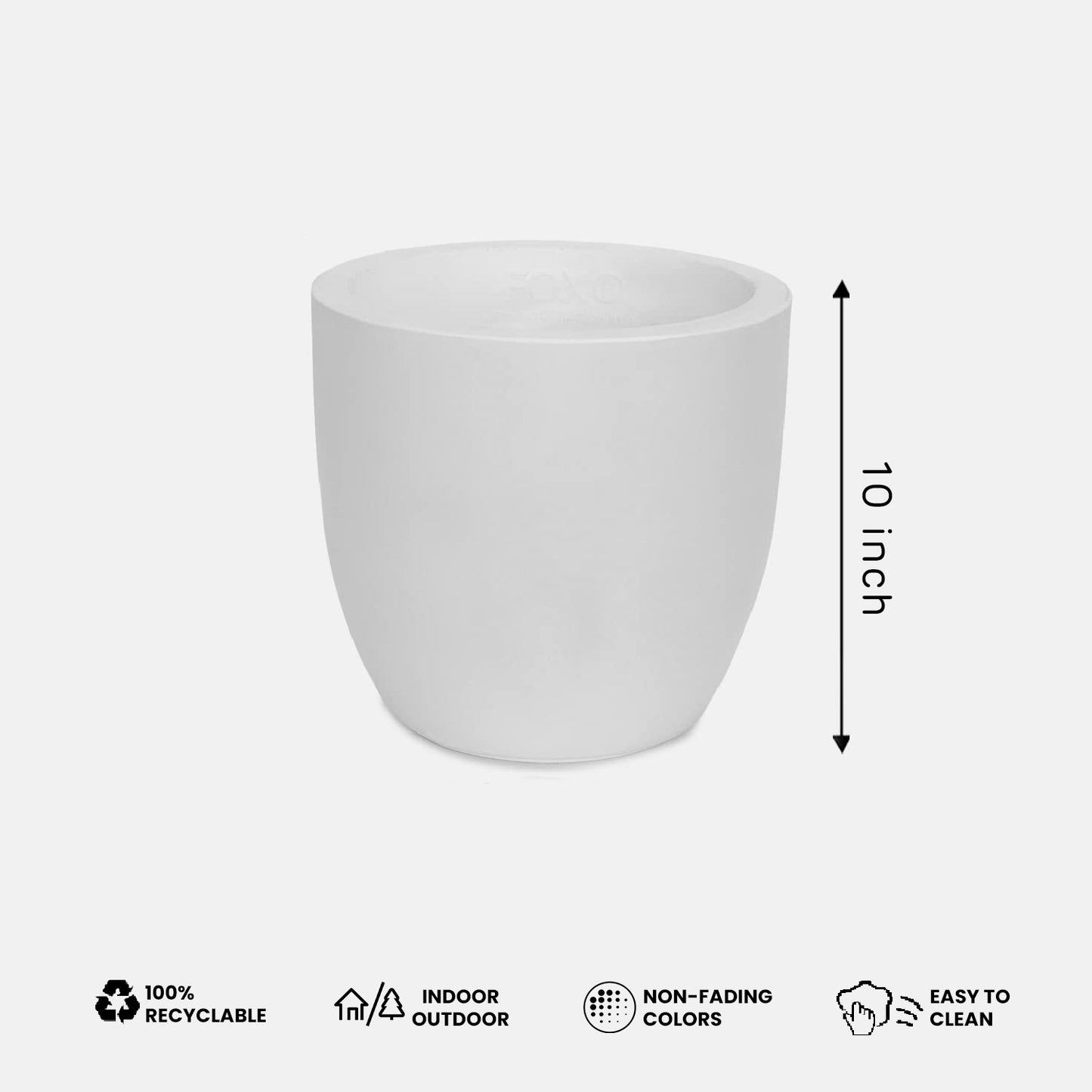 AGC Design Fox B P Cup Round Planter Suitable for Indoor and Outdoor