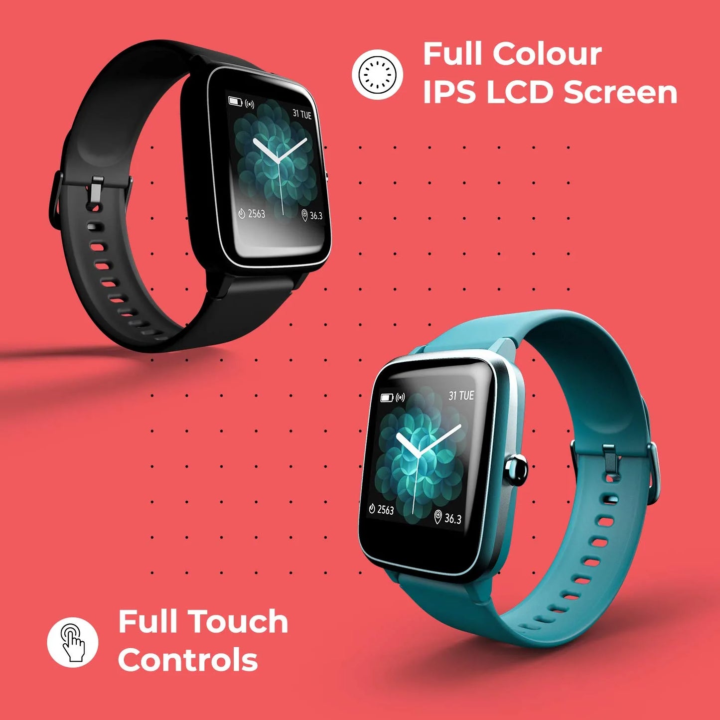 Noise ColorFit Pro 2 Full Touch Control Smart Watch with 35g Weight & Upgraded LCD Display