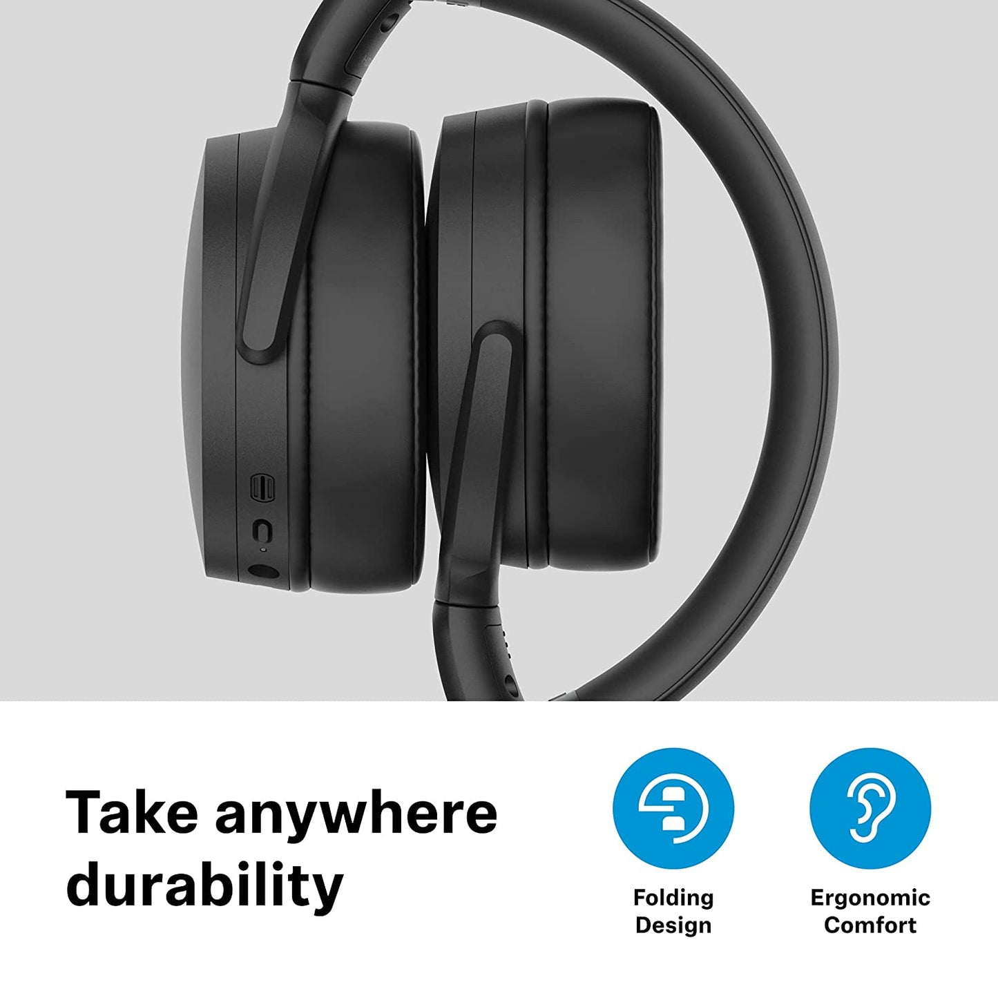 Sennheiser HD 450SE Bluetooth 5.0 Wireless Over Ear Headphone with mic – Black