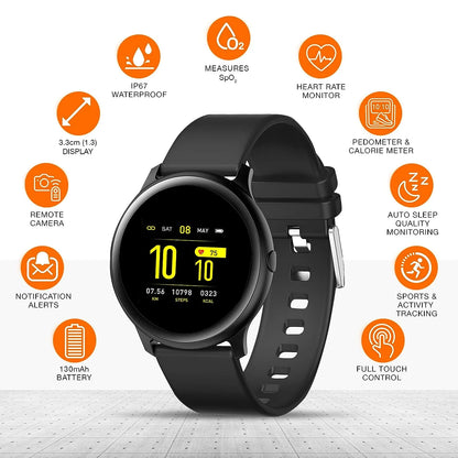 GIONEE STYLFIT GSW7 Smartwatch with SPO2 Monitoring, Heart Rate Sensor