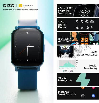 DIZO Watch 2 Sports (by realme TechLife)