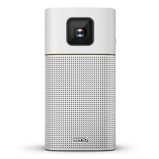 BenQ GV1 DLP Smart Stylish 854 x 480 Portable LED Projector 200 lumens (in-Built Battery, Wi-Fi, Hotspot, Wireless Display, Bluetooth Speaker, Unique Tilt Hinge, Auto Key Stone, USB-C) White