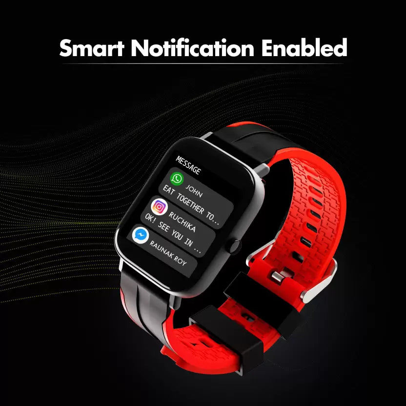 Wings Strive 100 with Real SPO2 1.4 inch Large Display Smartwatch