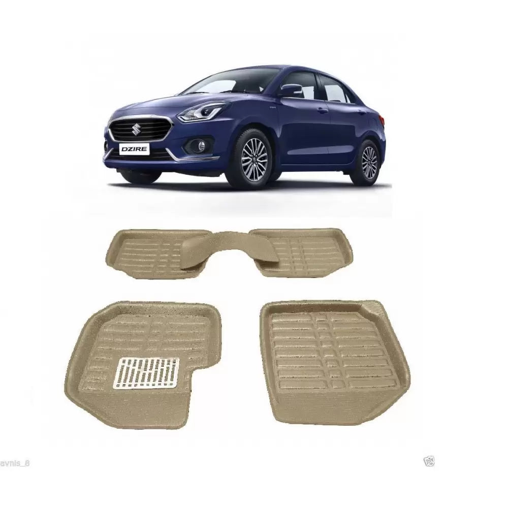 Leathride Texured 3D Car Floor Mats For Maruti Suzuki New Dzire 2017