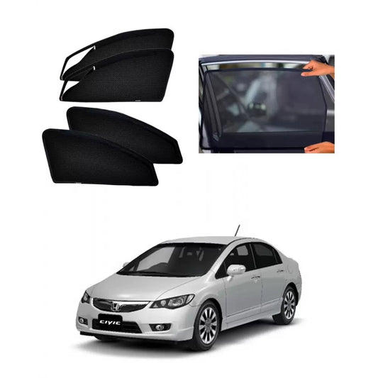 Honda Civic 2006 - 2017 Zipper Magnetic Window Sun Shades - 4 Pieces