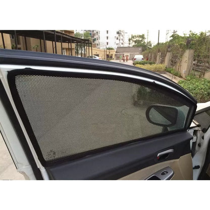 Toyota Etios Liva Cross Zipper Magnetic Window Sun Shades - 4 Pieces