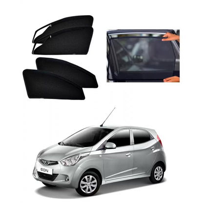 Hyundai Eon 2011 Onwards Zipper Magnetic Window Sun Shades - 4 Pieces