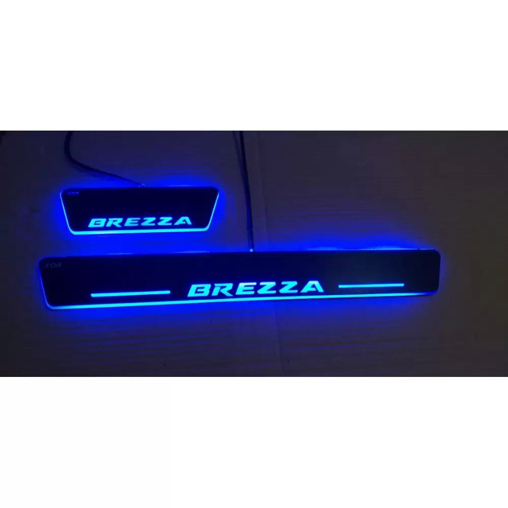 Matrix Moving LED Light Scuff Sill Plate Guards for Maruti Suzuki Vitara Brezza - 4 Pieces

by Imported