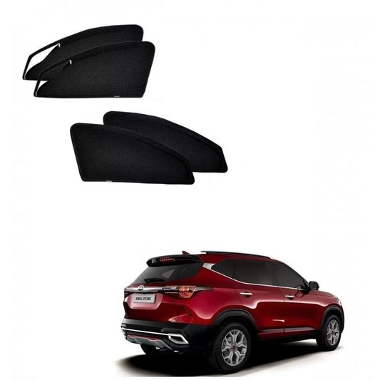 Kia Seltos 2019 Onwards Zipper Magnetic Window Sun Shades - 4 Pieces