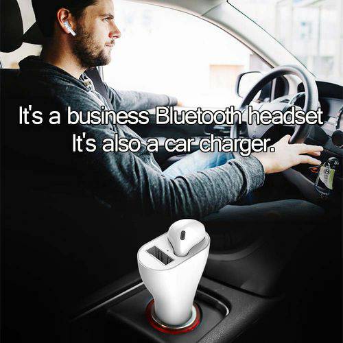 2 in 1 Vehicle Bluetooth Headset