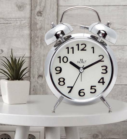 Twin Bell Silver Alarm Clock