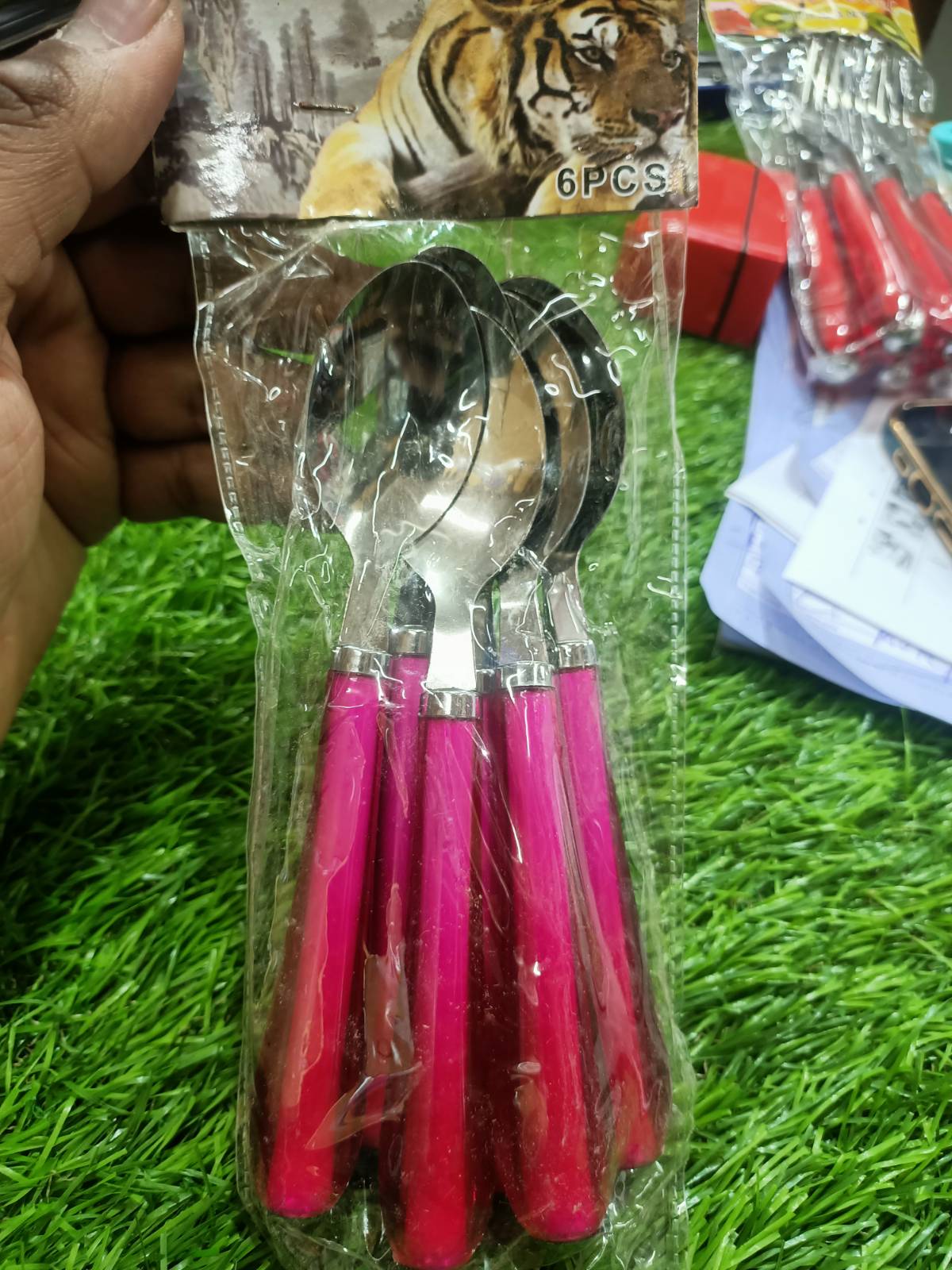 Stainless Steel Fancy Spoon (6Pcs)