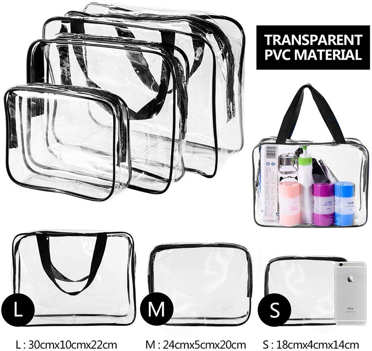 Transparent Travel Cube Bag SET3 (JA0020)