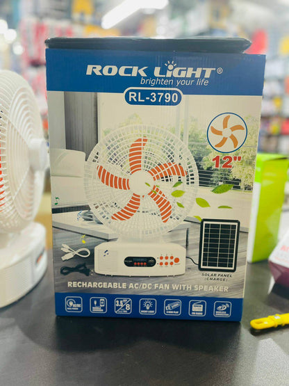 RL-3790 Table Rechargable Fan+ BT Speaker