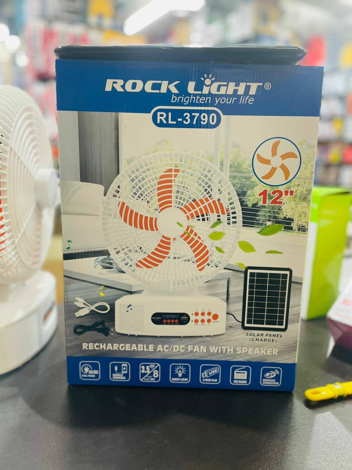 RL-3790 Table Rechargable Fan+ BT Speaker