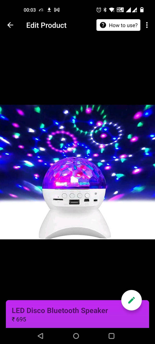 LED Disco+Bluetooth Speaker