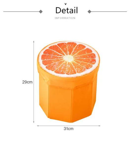 Printed Fruits Storage Stool