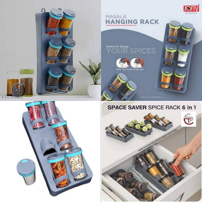 Wall Mounted 6in 1 Spice Rack