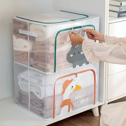 Transparent Printed Storage Bag (66Ltr)