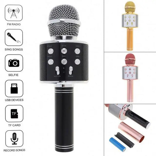 2 in 1 Wireless Mic + Speaker (WS-858)