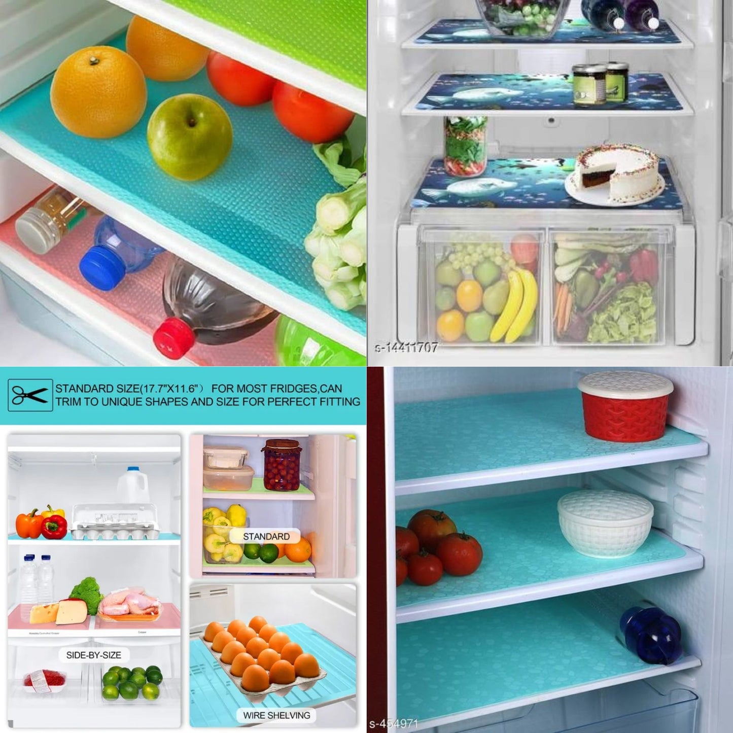 Washable Fridge Mat (Set of 6 Pcs)